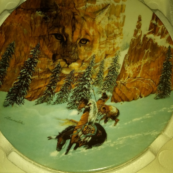 Vintage Bradford exchange 1992 canyon of the cat collector's plate - Picture 3 of 8